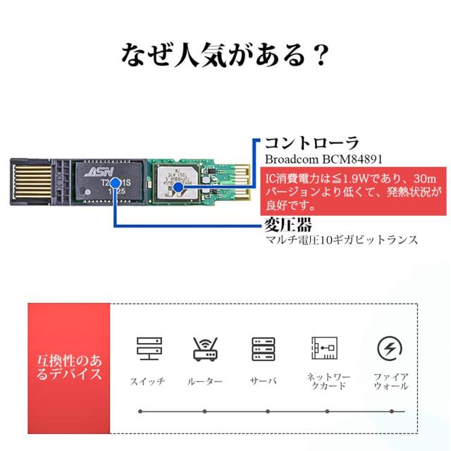 10GBASE-T SFP+モジュール RJ45コネクタ Cisco SFP-10G-T-S、Netgear、Ubiquiti、D-Link、Supermicro、TP-Link、Broadcom、Linksys、F5な_5