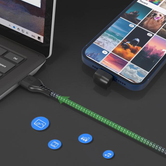 90度iPhone充電器直角10FT/3MiPhone充電ケーブル【Apple MFi認証