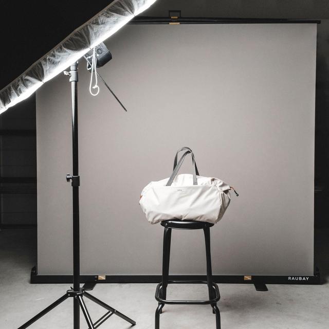 RAUBAY青い背景カーテン200cm×190cmポータブル折りたたみ式スタンドクロマキー背景グリーンスクリーンは 写真撮影 生放送 会議などにご利用いただけます グリーンスクリーン 200cm より幅広いRAUBAYグレー背景カーテン200cm