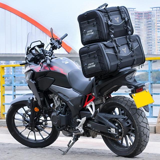 MIGHTYDUTY バイク シートバッグ 大容量 55-70L 拡張機能 防水 バイク用 ツーリングバッグ 反射テープ付き 多機能 ショルダーストラップ_5