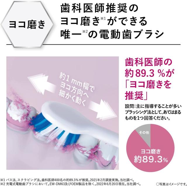 パナソニック 電動歯ブラシ ドルツ エントリーモデル 白 EW-DL58-W パナソニック 電動歯ブラシ ドルツ エントリーモデル 白 EW-DL58