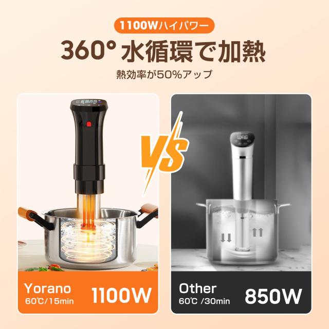 低温調理器 1100W24時間 予約機能 IPX7防水 タッチパネル クリップ式 楽天市場】低温調理器 1100Wハイパワー 低温調理器具 24時間