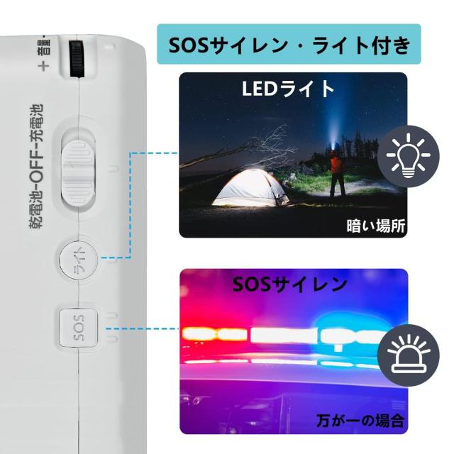 2024年 ポータブルテレビ ワンセグテレビ FM/AMラジオ機能付き 3WAY