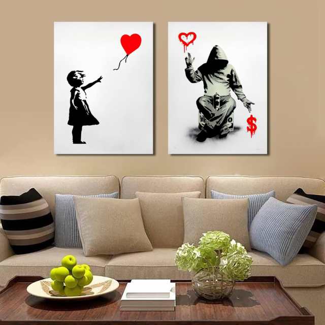 バンクシー 風船と少女 絵画 愛とお金 ポスター アートパネル インテリア Banksy 壁飾り 壁掛け インテリア バンクシー ポスター  バンクの通販はau PAY マーケット - ヤマちゃん本舗 | au PAY マーケット－通販サイト