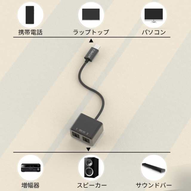 Cubilux USB C ? 2ウェイSPDIF(TOSLINK) 光オーディオ変換アダプタ、Thunderbolt 4/3 -トスリンク変換器、タイプC  - Opticalドングル、iPの通販はau PAY マーケット - Litlulu Meena | au PAY マーケット－通販サイト