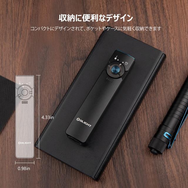 OLIGHT(オーライト) Arkfeld インジケーターライト EDC懐中電灯 led充電式 1000ルーメン 強力 ハンディライト 緑の光束 コンパクト 防災