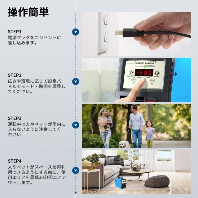FELLAT オゾン発生器 10000mg/h 業務用 脱臭機 家庭用空気清浄機