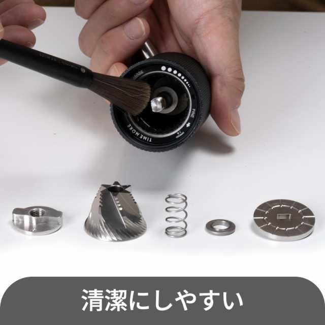 TIMEMOREタイムモアコーヒーミル 手動小型折りたたみ式小型ハンドル携帯コーヒーミルデジタル Chestnut NaNo3 内部調整可能設置、旅行、の通販は