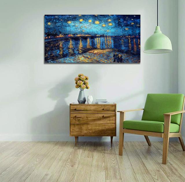 【特価商品】絵画 星月夜 ゴッホ ポスター 装飾画 ゴッホ 複製画 キャンバス絵 絵画 星月夜 ゴッホ ポスター 装飾画 ゴッホ 複製画 キャンバス絵画