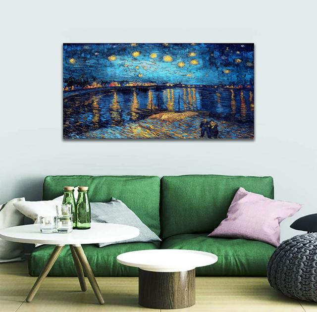【特価商品】絵画 星月夜 ゴッホ ポスター 装飾画 ゴッホ 複製画 キャンバス絵 絵画 星月夜 ゴッホ ポスター 装飾画 ゴッホ 複製画 キャンバス絵画