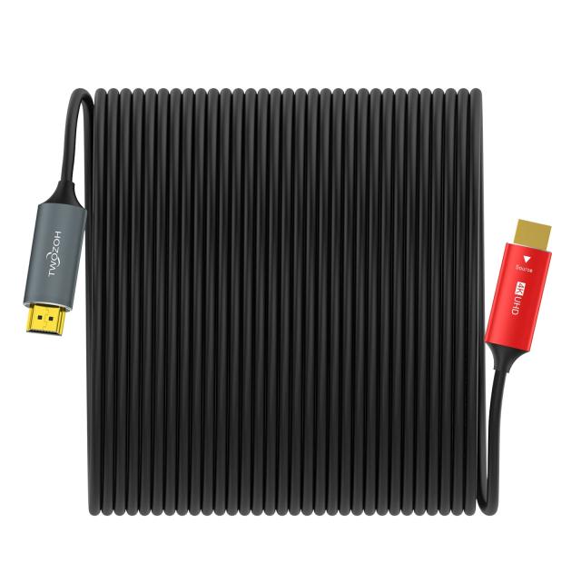 Twozoh HDMI光ファイバーケーブル 75M 4Kファイバー HDMI コード 4K@60Hz/18Gbps対応