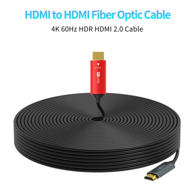 Twozoh HDMI 光ファイバーケーブル 150M 4Kファイバー HDMI コード 4K@60Hz/18Gbps対応_1