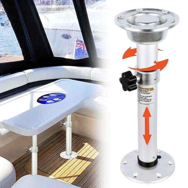 キャンピングカー・クルーザーに油圧で伸縮するテーブル脚「プリメロ」 キャンピングカー・クルーザーに油圧で伸縮するテーブル脚