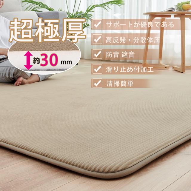 カーペット 2畳 185х185 洗える 滑り止め ホットカーペット対応 ラグ