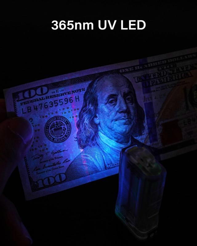 RovyVon E8 EDC 懐中電灯、700 高ルーメン USB C 充電式 LED キーチェーン 懐中電灯 超高輝度、Li-po または AAA 交換可能バッテリーで動_2