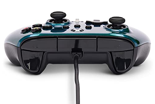 【国内正規品 ２年保証】PowerA エンハンスド 有線 コントローラー オーロラ 二重振動機能 Xbox Series X|S Xbox One PC Windows 10/11