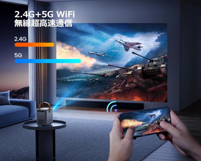 WiMiUS プロジェクター小型 モバイルプロジェクター 20000LM - 【自動