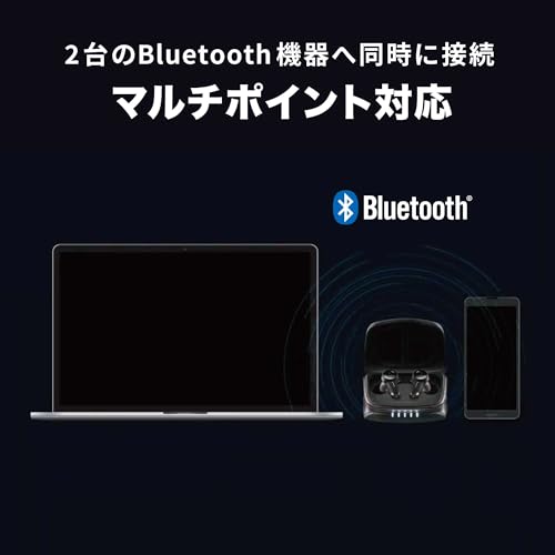 オーディオテクニカ ATH-TWX9 ワイヤレスイヤホン bluetooth 完全ワイヤレス マイク付 最大約18.5時間再生 ワイヤレス充電対応 マルチポ_9