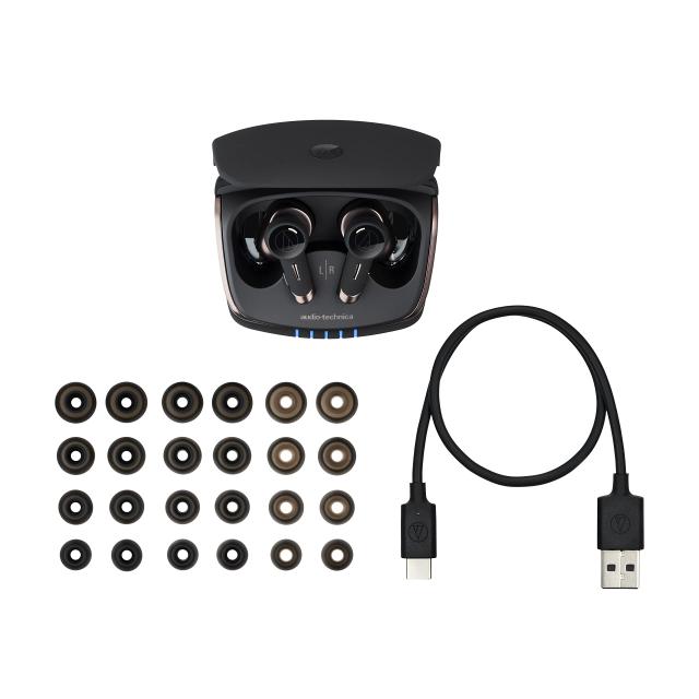 オーディオテクニカ ATH-TWX9 ワイヤレスイヤホン bluetooth 完全ワイヤレス マイク付 最大約18.5時間再生 ワイヤレス充電対応 マルチポ_3
