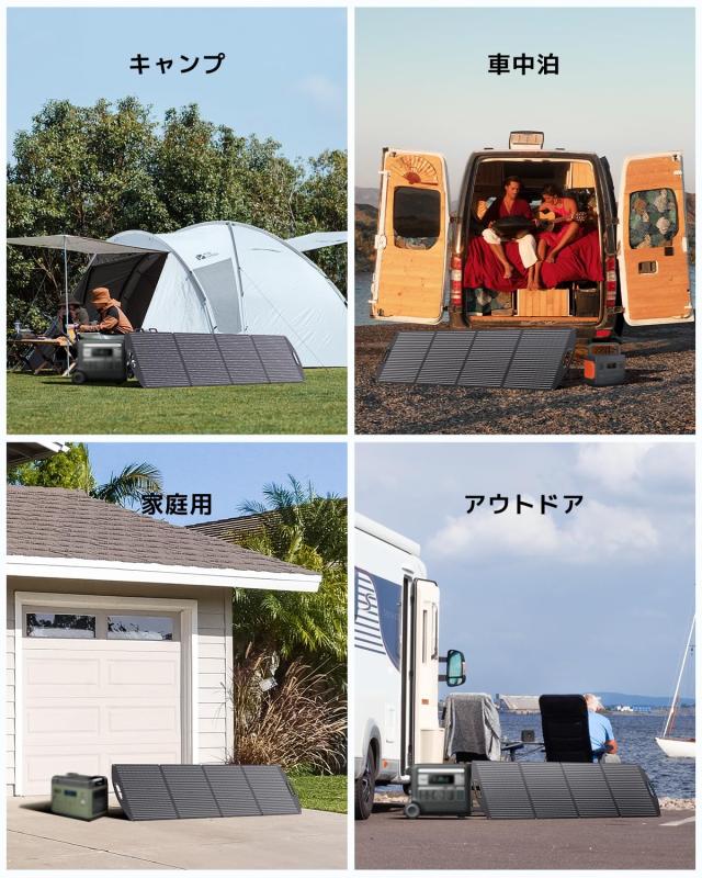 【IP67防水防塵】 BigBlue ソーラーパネル 200W 折りたたみ式太陽光 パネル ソーラーチャージャー ソーラー充電器 4折りETFE 17.1V 12.3A