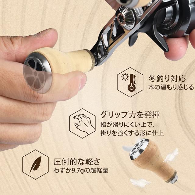 ゴメクサス CH100 リールハンドル ダイワ (Daiwa) シマノ (Shimano) ベイトリール対応 ダブルハンドル シーボーグ ソルティガ オシアコン