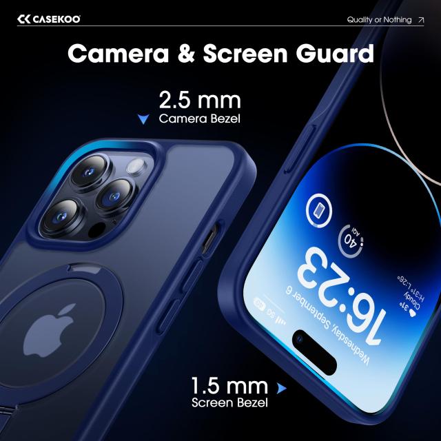 【2024必見！4in1多機能満載】CASEKOO iPhone14Pro 用 ケース 隠しスタンド 横縦両立 米軍MIL規格 耐衝撃 MagSafe対応 スマホケース 薄形の通販は