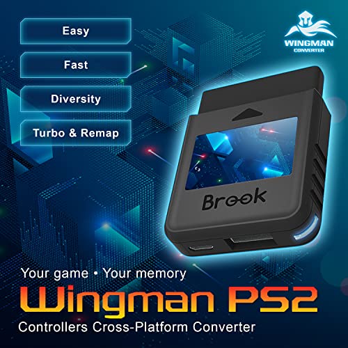 Brook Wingman PS2 Converter ウィングマンPS2 コンバーター PS2/PS/PS Classicゲーム機に対応 コントローラー変換アダプター スーパーコ_2