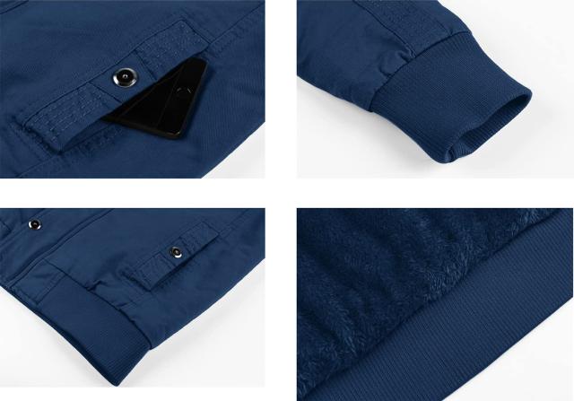 KEFITEVD] 作業用 防寒ジャンパー メンズ 防風ブルゾン 冬用ジャケット