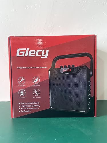 Giecy スピーカーセット 拡声器 ワイヤレスマイク2本 Bluetooth 5.0