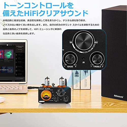 Nobsound ST-01 PRO 6K4 Bluetooth 5.0 真空管アンプ VUメーター USB DAC COAX/OPT パワーアンプ  プリアンプ - その他家電