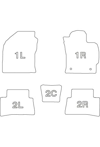 クラッツィオ フロアマット 立体タイプ 1台分セット カローラクロスハイブリッド 2WD車 ZVG11 R3(2021)/9〜R5(2023)/10 NEWラバータイプ_1