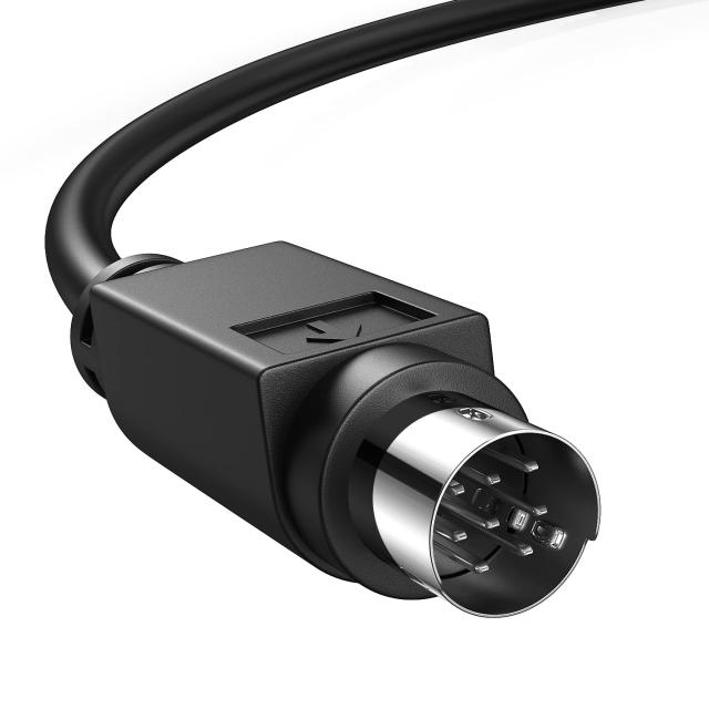 JUXINICE Mini-DIN 8ピンオス-オスケーブル 銅線 8ピンシリアル RS232