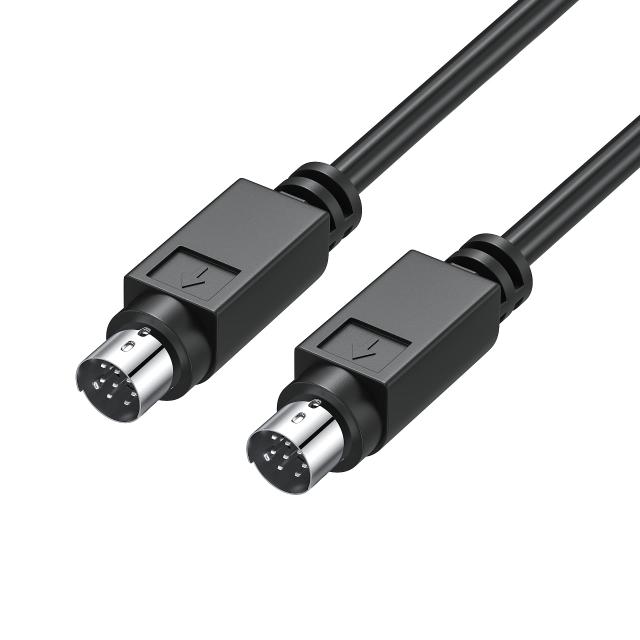 JUXINICE Mini-DIN 8ピンオス-オスケーブル 銅線 8ピンシリアル RS232