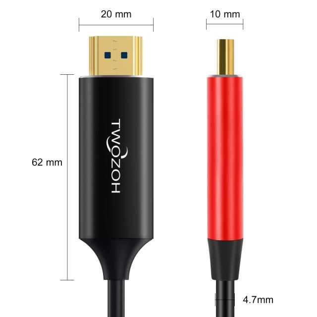 Twozoh 8K ファイバー HDMI ケーブル 100M 高速HDMI 2.1 光