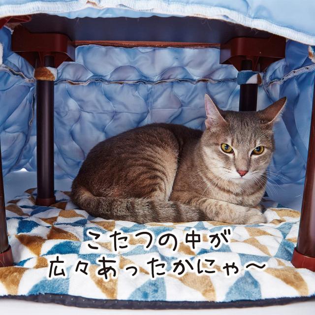 ペティオ (Petio) 犬猫用 カラダ総べてをあたためる愛玩動物の目的の明かりこたつ2 抗菌防臭出どころ 三角形柄 毛革 110L x 110W x 32H 糎