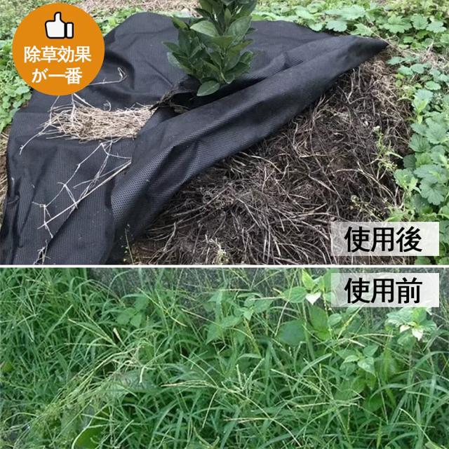 GreenGarden 防草シート 除草シート 1×50m 不織布 固定ピン50本と黒丸50枚付き 厚手 高透水性 UV耐候剤配合 親水剤入 高耐久 高密度120_6