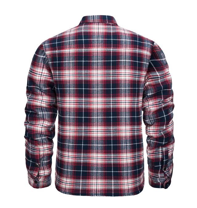 KEFITEVD] アウトドアジャケット メンズ 厚手 保温 ネルシャツ 綿100