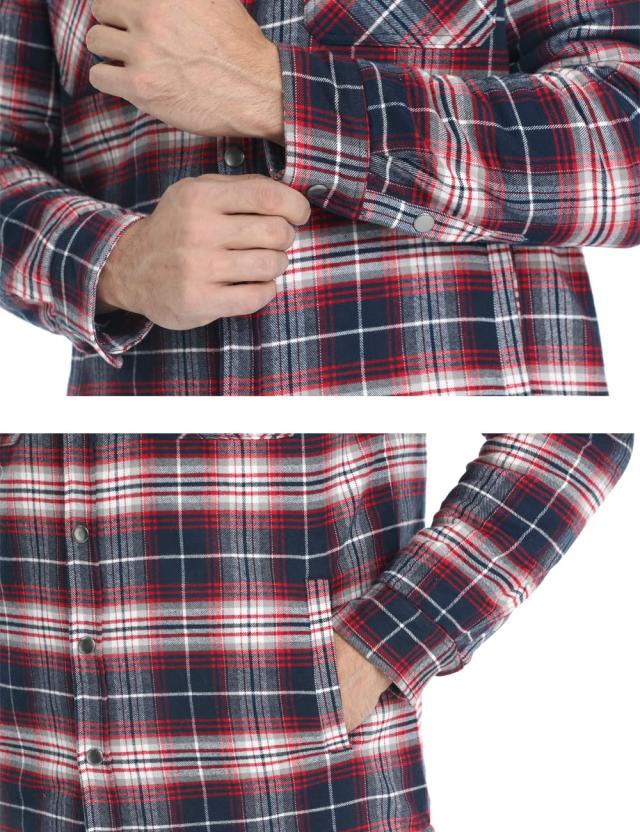 [KEFITEVD] アウトドアジャケット メンズ 厚手 保温 ネルシャツ 綿100 ビッグシルエット チャックシャツ 長袖 胸ポケット ビジカジ 通勤 KEFITEVD] アウトドアジャケット メンズ 厚手 保温 ネルシャツ 綿100