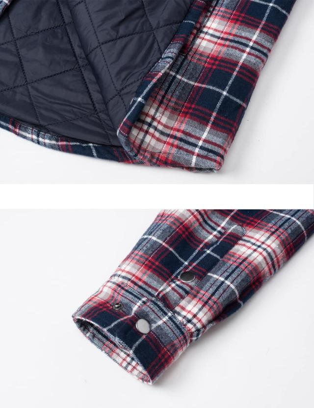 KEFITEVD] アウトドアジャケット メンズ 厚手 保温 ネルシャツ 綿100