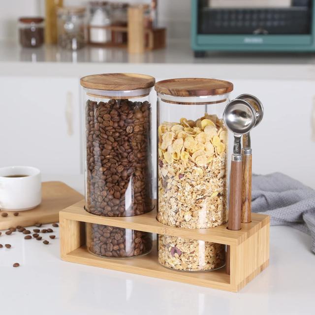 KKC コーヒー豆 保存容器 密閉 キャニスター 珈琲豆 コーヒー粉 ナッツ スナック 紅茶 食品貯蔵 砂糖 塩 小麦粉 酵母 食品類 1450ML 2個の通販は