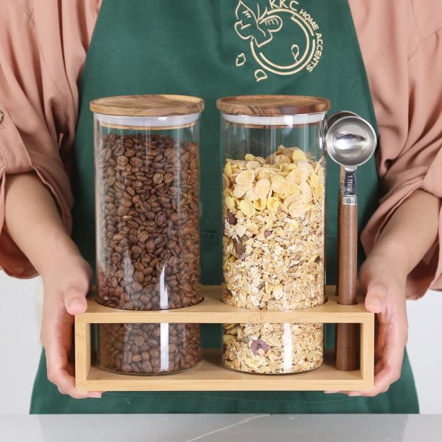 KKC コーヒー豆 保存容器 密閉 キャニスター 珈琲豆 コーヒー粉 ナッツ スナック 紅茶 食品貯蔵 砂糖 塩 小麦粉 酵母 食品類 1450ML 2個の通販は