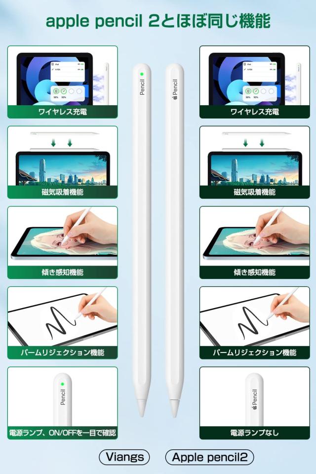 正規認証品 ワイヤレス充電】アップルペンシル Viangsタッチペン ipad 
