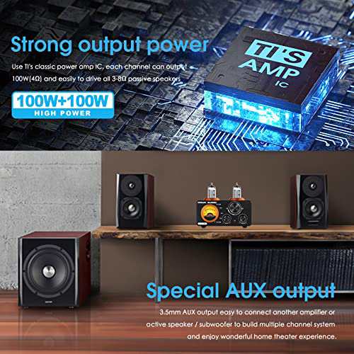 Douk Audio ST-01 PRO Bluetooth 5.0 パワーアンプ 6K4 真空管 アンプ 100W*2 USB DAC COAX/OPT  VUメーターの通販はau PAY マーケット - Litlulu Meena | au PAY マーケット－通販サイト