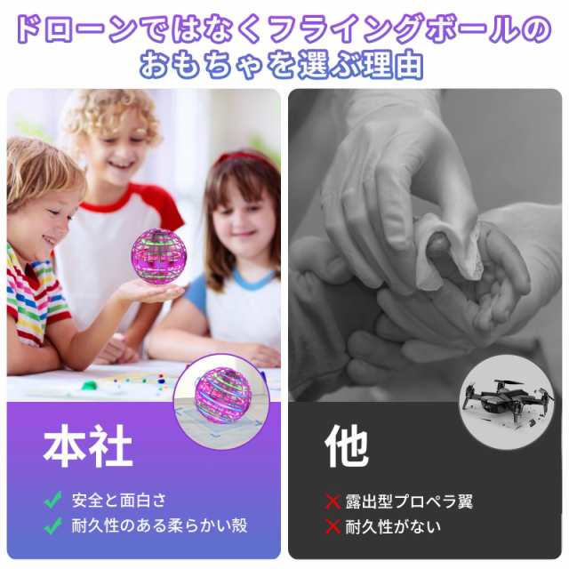 XINHOME フライング ボール 正規品 おもちゃ 面白 光る UFO