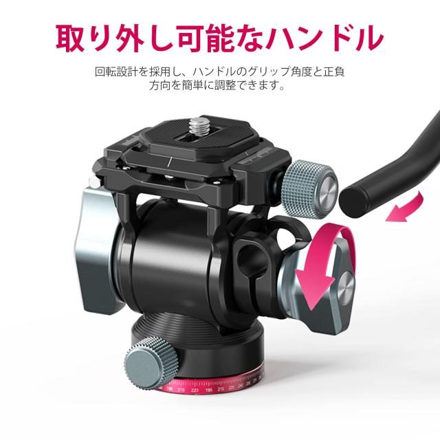 Ulanzi フルード ビデオ雲台 自由雲台 2WAY 小型カメラ雲台 1/4”と3/8