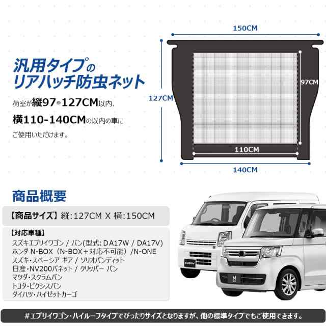 KYG 車 カーテン バックドア用 リアゲート用防虫ネット 防虫ネット 車中泊用品 グッズ 防虫 虫除け 網戸 両面スライドファスナー  取付簡の通販はau PAY マーケット - Ｅ４Ｌｉｆｅ | au PAY マーケット－通販サイト