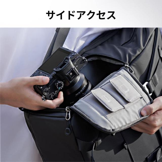 K＆F Concept カメラバッグ おしゃれ カメラリュック カメラバックパック 2気室 20L 大容量 レインカバー付き 撮影バッグ 防水 一眼レフ/_3