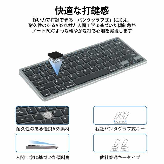 キーボード？ワイヤレス2.4GHzとbluetooth 2種類の接続方式 マルチペアリング 3つのデバイスで切り替え可能 テンキーレス 充電式 US配列  iの通販はau PAY マーケット - ふうまりストア | au PAY マーケット－通販サイト