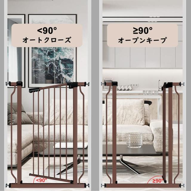 Seogva ベビーゲート ハイタイプ 高さ103cm 拡張フレーム付き 自動ロック 高さ100cm以上つっぱり式 穴開け不要 前後90度開閉 セーフティの通販は