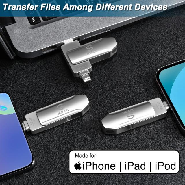 MFi 認証iPhone USBメモリフラッシュドライブ iPhone メモリー iPhone バックアップ iPad USBメモリ アイフォン USBメモリ フラッシュメ_1